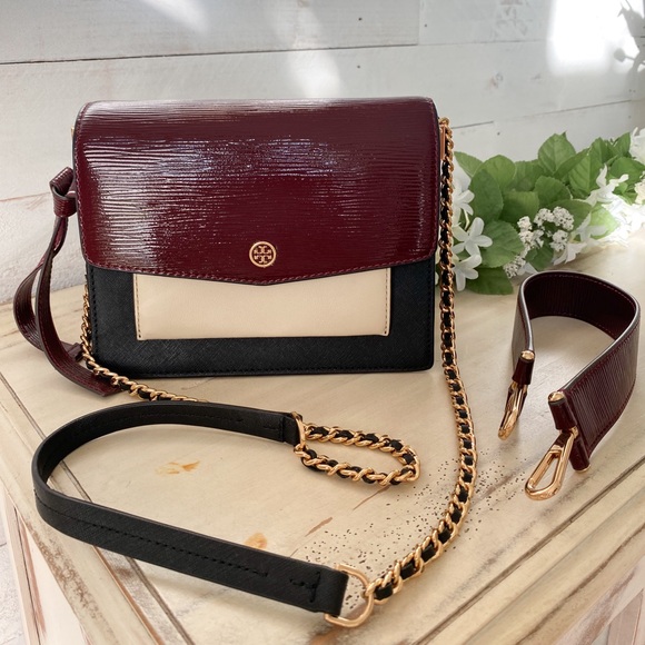 Tory Burch Robinson Color Block Convertible Handbag - Picture 1 of 9